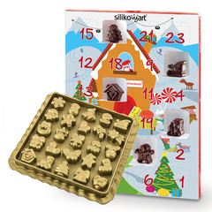 Форма для приготовления конфет Xmas Countdown, 39 х 23 х 3,5 см, силиконовая Silikomart 25.741.63.0060