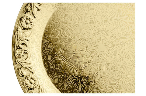 Набор подставок под стаканы Queen Anne, 14см, 4шт, золотой цвет, сталь QA-4/472