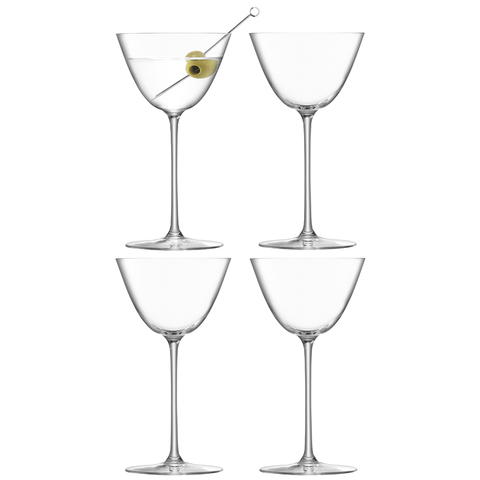 Набор из 4 бокалов для мартини Borough 195 мл LSA International G1619-07-301