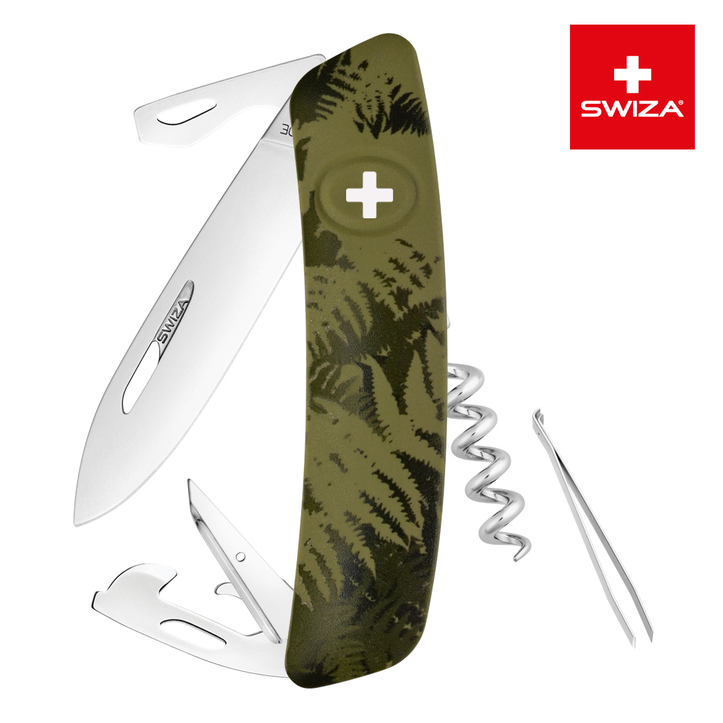 

Швейцарский нож SWIZA C03 Camouflage, 95 мм, 11 функций, хаки KNI.0030.2050