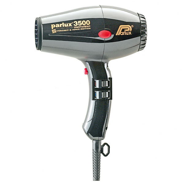 

Фен Parlux 3500 SuperCompact Ceramic+Ionic, 2000Вт, ионизация, 2 насадки, черный 0901-3500 ion black
