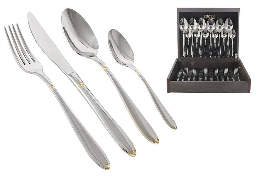 

Набор столовых приборов 24 предмета на 6 персон Julia Gold 48777