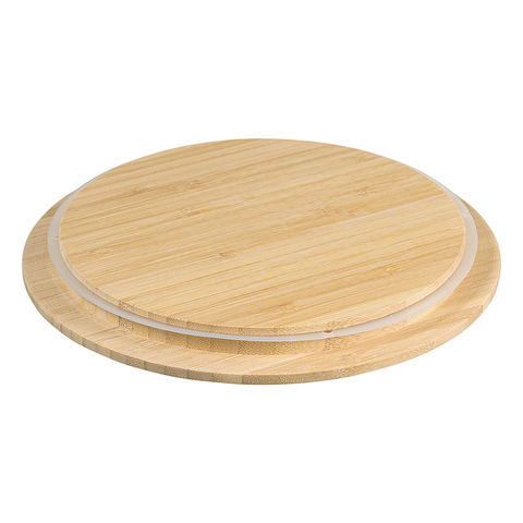 Контейнер для запекания и хранения круглый с крышкой из бамбука, 2,1 л