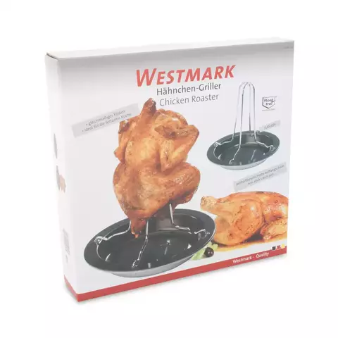 Подставка для запекания курицы в духовке, диам 20 см, высота 19 см, нерж. сталь с антипригарным покрытием WESTMARK Steel арт.15152260