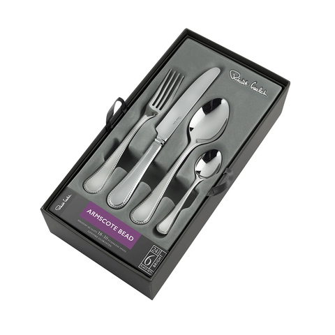 Набор столовых приборов (24 предмета / 6 персон) ROBERT WELCH Armscote Bead арт. ACTBR1099V/24