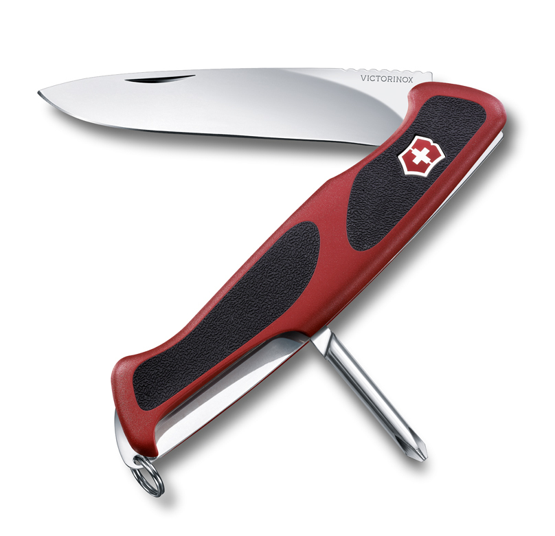 

Нож Victorinox RangerGrip 53, 130 мм, 5 функций, красный с черным 0.9623.C