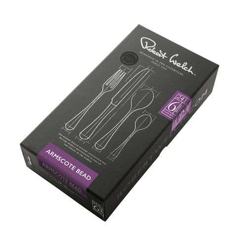 Набор столовых приборов (24 предмета / 6 персон) ROBERT WELCH Armscote Bead арт. ACTBR1099V/24