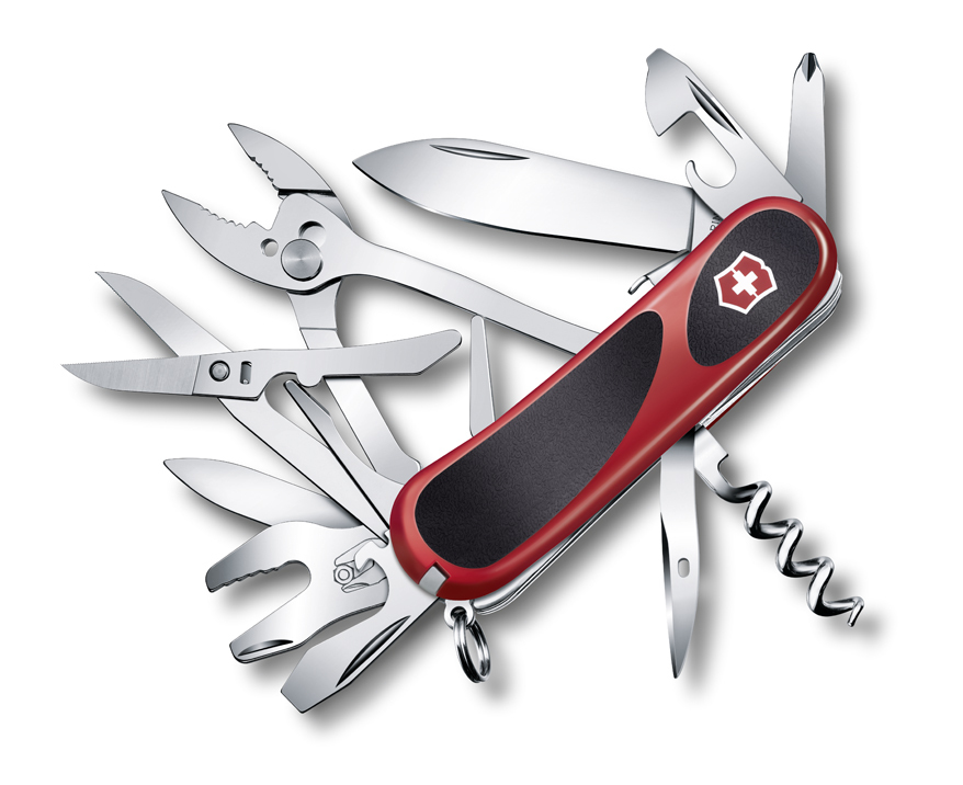 

Нож Victorinox EvoGrip S557, 85 мм, 21 функция, красный с черным 2.5223.SC