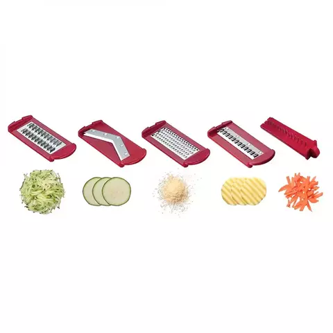 Терка для фруктов и овощей, 5 ножей для различных видов нарезки, WESTMARK Coated aluminium арт.97122260