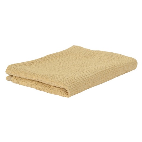 Одеяло из жатого хлопка горчичного цвета из коллекции Essential 90x120 см Tkano TK20-KIDS-BLK0001