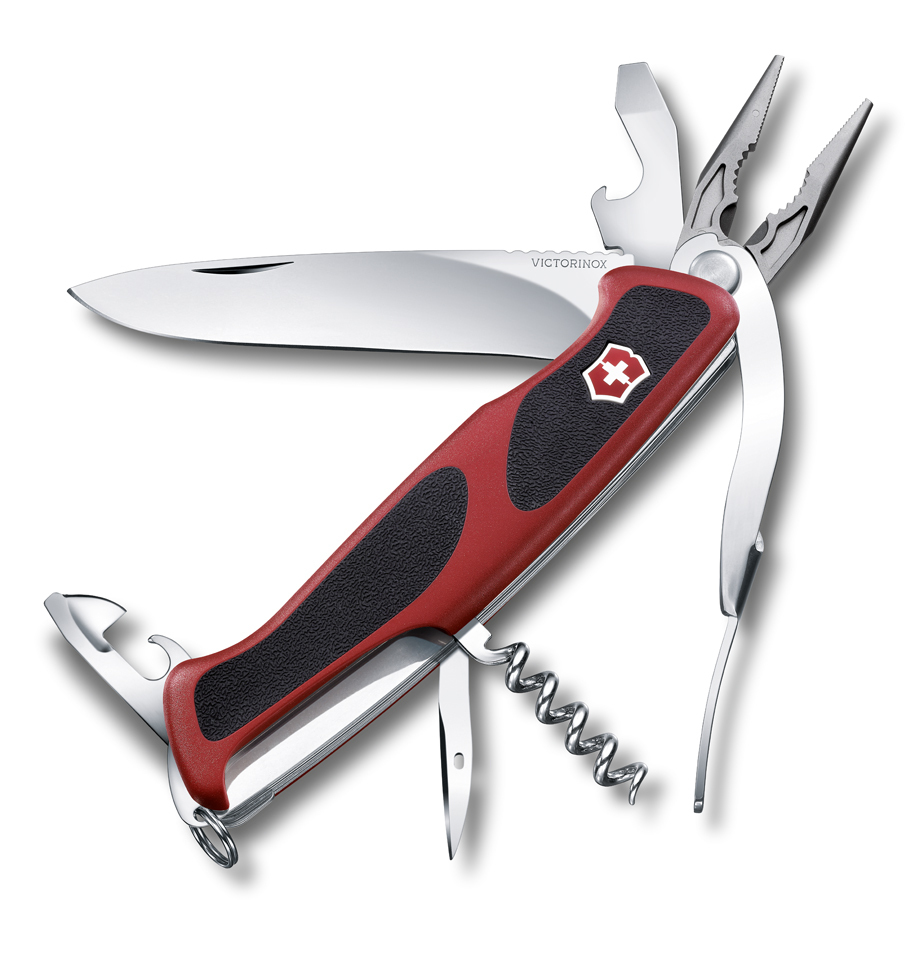 

Нож Victorinox RangerGrip 74, 130 мм, 14 функций, красный с черным 0.9723.C