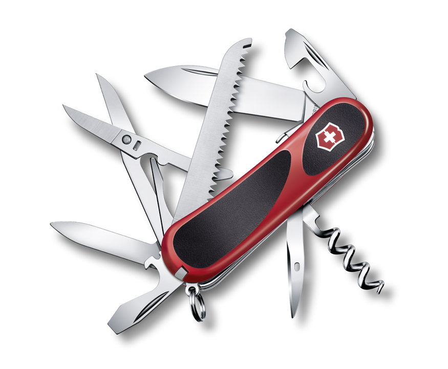 

Нож Victorinox EvoGrip S17, 85 мм, 15 функций, красный с черным 2.3913.SC