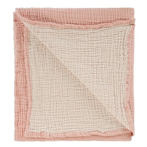 Одеяло из жатого хлопка цвета пыльной розы из коллекции Essential 90x120 см Tkano TK20-KIDS-BLK0003