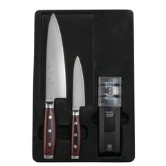 Набор из 2 кухонных ножей YAXELL GOU 161 и точилки арт. YA37100-003