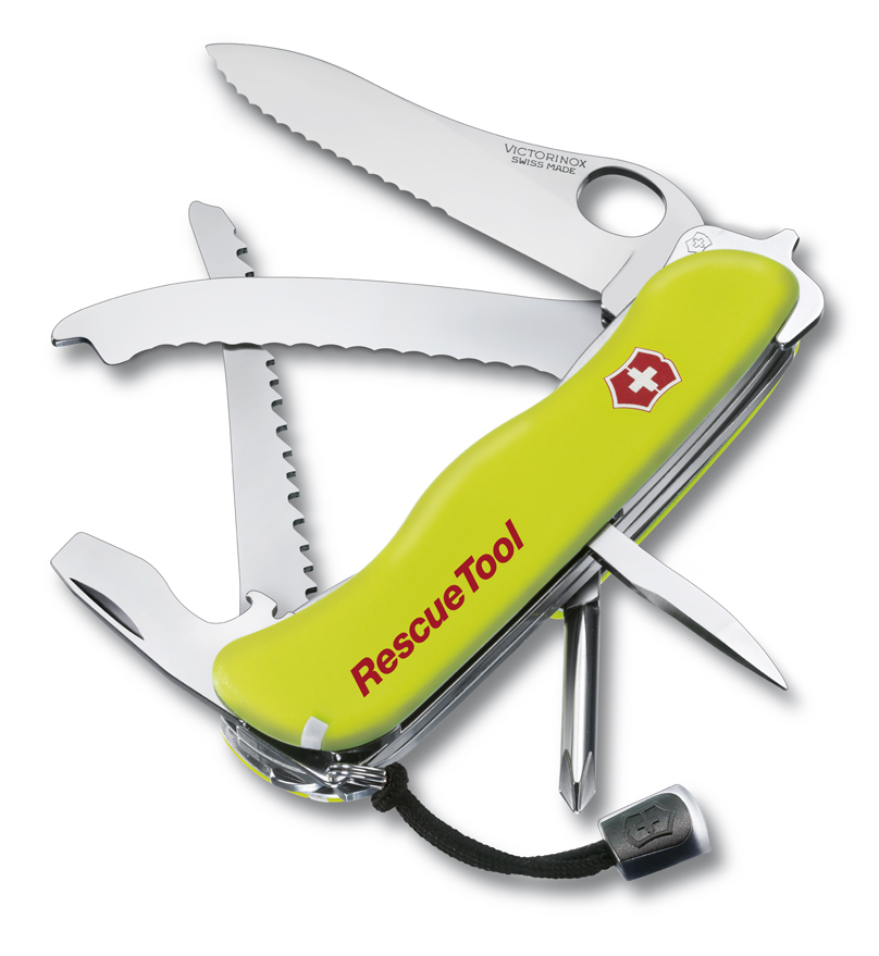 

Нож Victorinox Rescue Tool One Hand, 111 мм, 14 функций, желтый* 0.8623.MWN