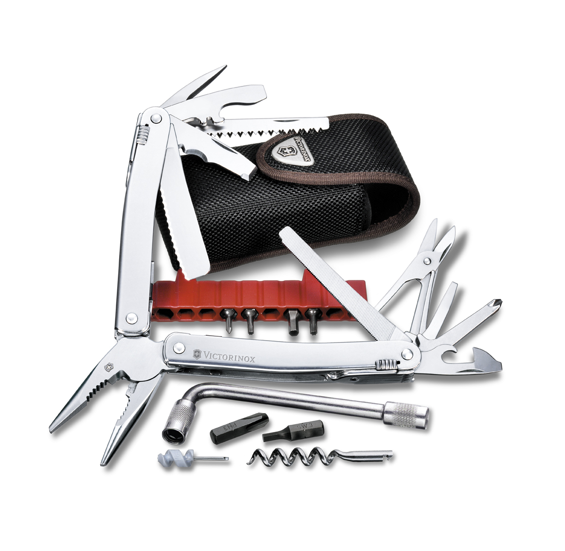 

Мультитул Victorinox SwissTool Spirit 38, 105 мм, 38 функций, кожаный чехол 3.0238.L