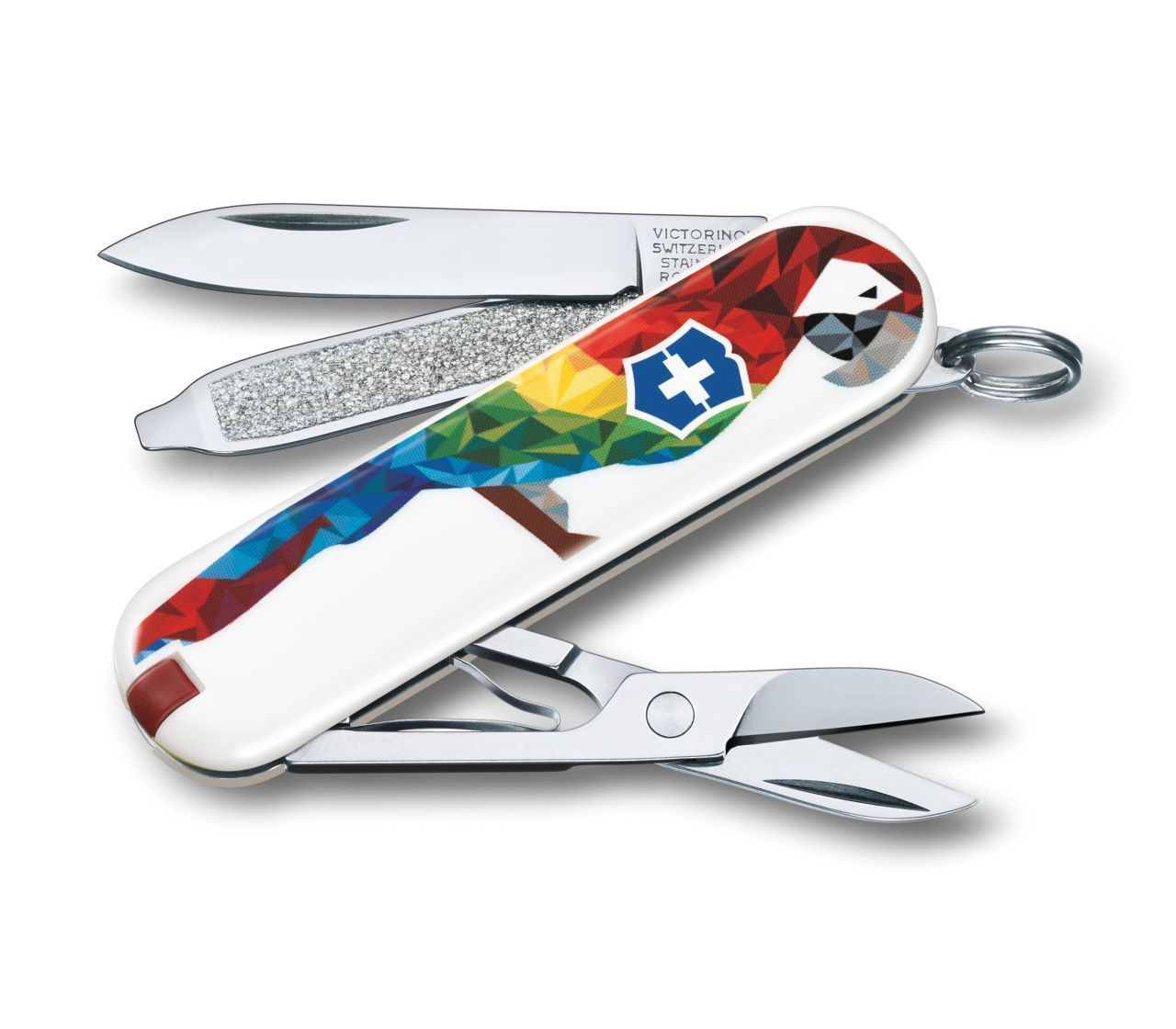 

Нож-брелок Victorinox Classic LE 2017, 58 мм, 7 функций, "Guacamaya" 0.6223.L1709