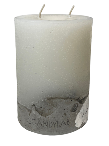 Интерьерная свеча 10х15см SCANDYLAB Beton Candle (белая) SICB-10-15-W