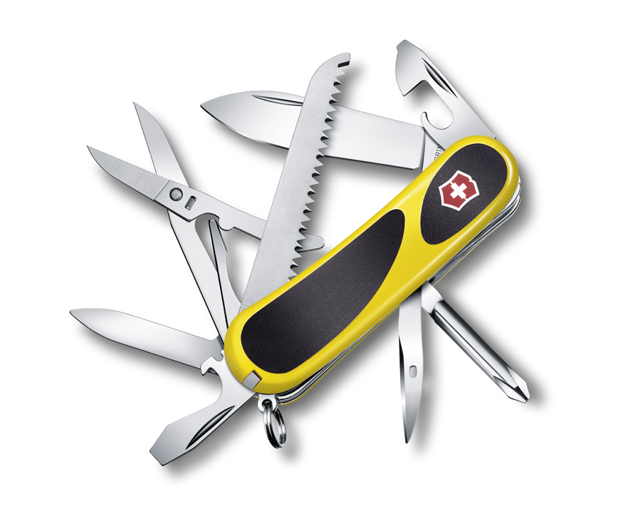 

Нож Victorinox EvoGrip 18, 85 мм, 15 функций, желтый 2.4913.C8