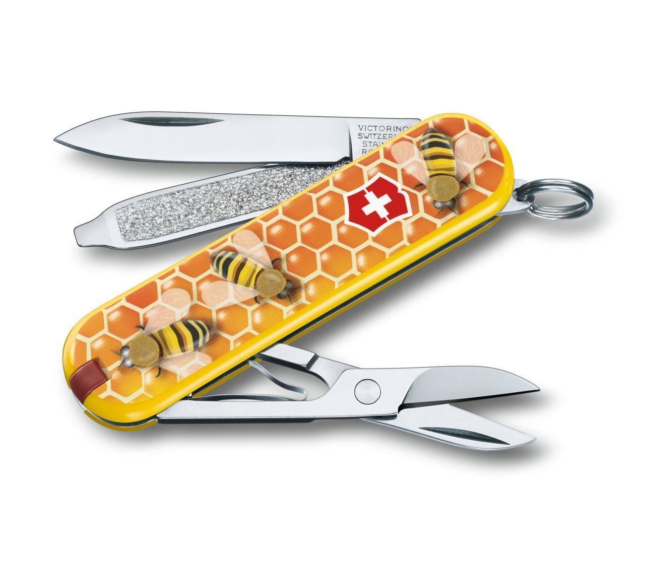 

Нож-брелок Victorinox Classic LE 2017, 58 мм, 7 функций, "Honey Bee" 0.6223.L1702