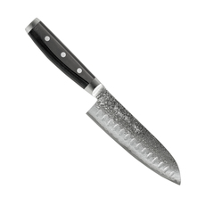 Нож кухонный Сантоку 16,5 см (101 слой), с углублениями на лезвии, YAXELL GOU арт. YA37001G