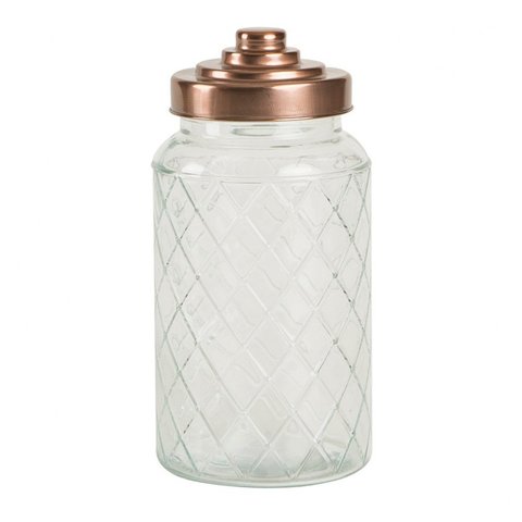 Ёмкость для хранения Glass Jars Lattice 1200ml T&G 13102