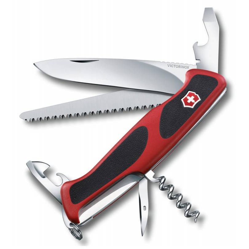 

Нож Victorinox RangerGrip 55, 130 мм, 12 функций, красный с чёрным, блистер 0.9563.CB1