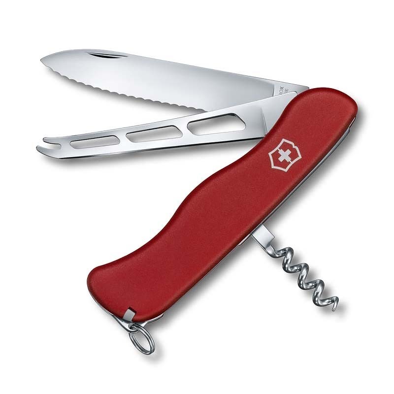 

Нож Victorinox Cheese Knife, 111 мм, 6 функций, красный 0.8833.W