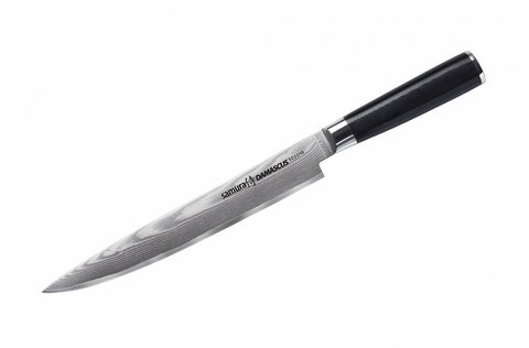 Нож кухонный стальной для нарезки, слайсер Samura Damascus SD-0045/K