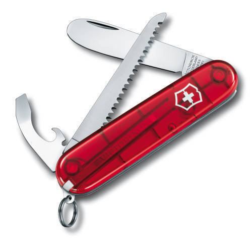 

Нож My First Victorinox, 84 мм, 9 функций, полупрозрачный красный 0.2373.T