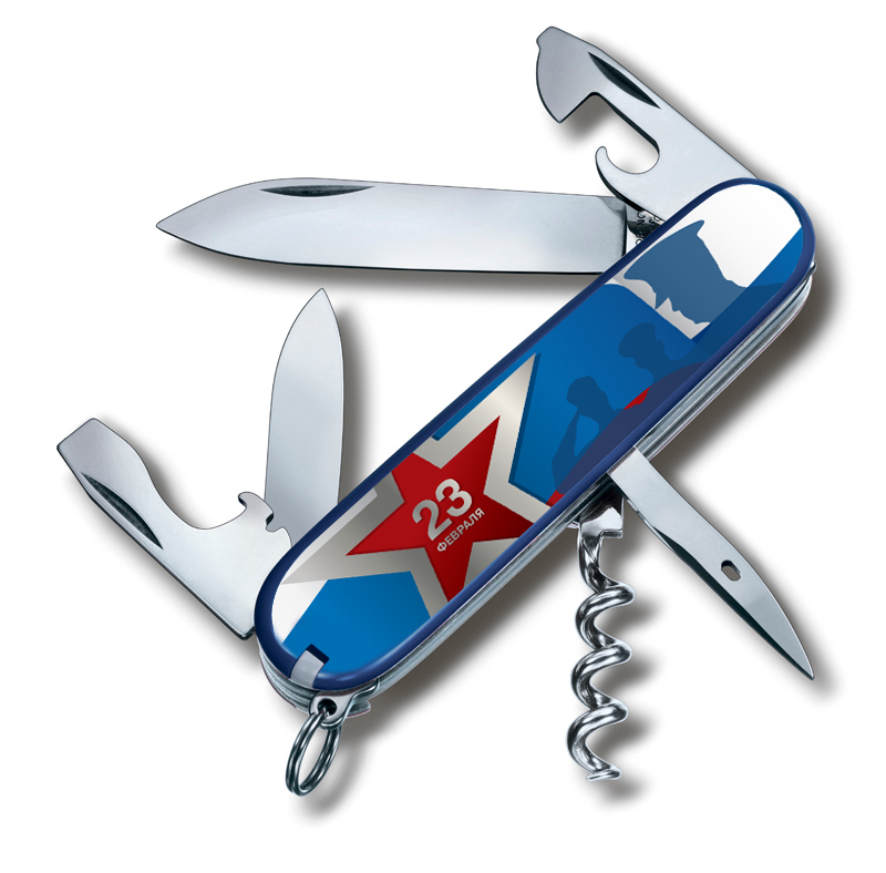 

Нож Victorinox Spartan, 91 мм, 12 функций, "23 февраля" 1.3603 DDAY II