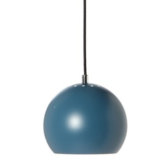 Лампа подвесная Ball, 16х?18 см, голубая матовая, черный шнур Frandsen 111512505001