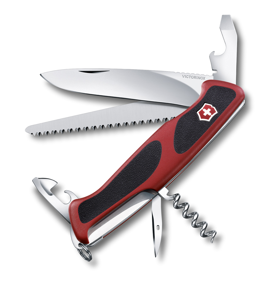 

Нож Victorinox RangerGrip 55, 130 мм, 12 функций, красный с черным* 0.9563.C