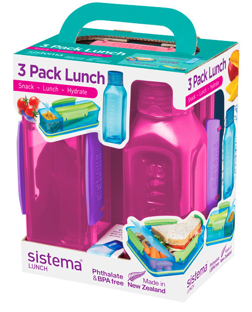 

Набор 2 контейнера и бутылка 475мл Sistema LUNCH 1595