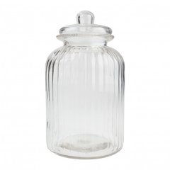 Ёмкость для хранения Glass Jars Ribbed T&G 13006