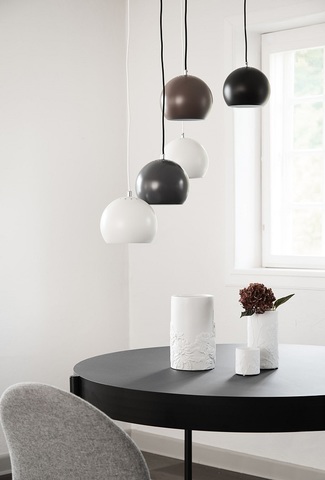 Лампа подвесная Ball, ?40 см, черная матовая, черный шнур Frandsen 153065001
