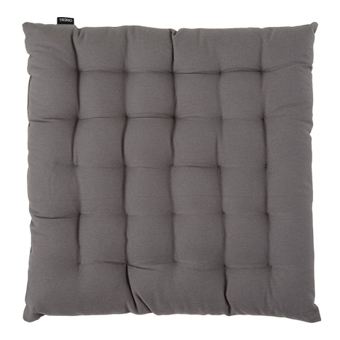 Подушка на стул из хлопка серого цвета из коллекции Prairie, 40х40 см Tkano TK20-CP0003
