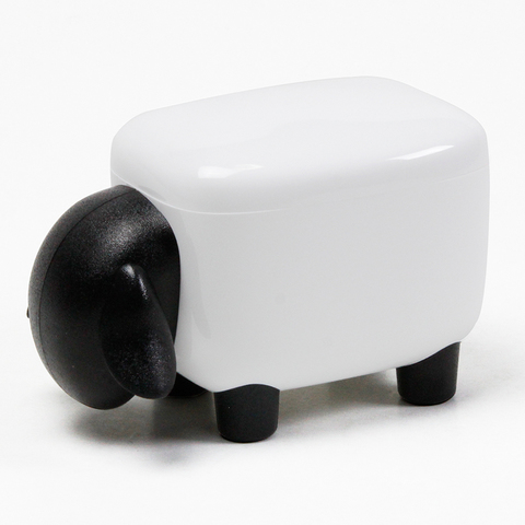 Контейнер для мелочей Sheepshape, белый с черной крышкой Qualy QL10259-WH-BK