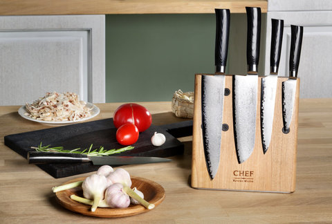 Магнитная подставка для 5 ножей Chef CH-003/NAT
