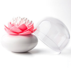 Контейнер для хранения ватных палочек Lotus белый-розовый Qualy QL10157-WH-PK