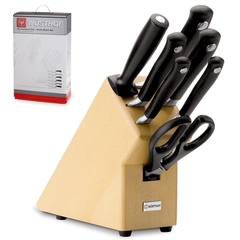 Набор из 5 кухонных ножей, кухонных ножниц, мусата  и подставки WUSTHOF Grand Prix арт. 9851