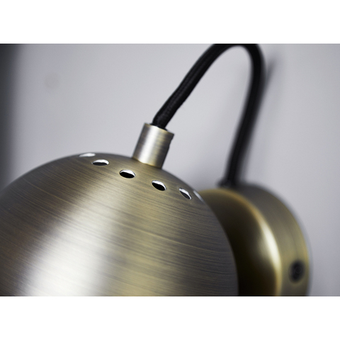 Лампа настенная Ball, ?12 см, античная латунь, матовая Frandsen 47501840011/104741