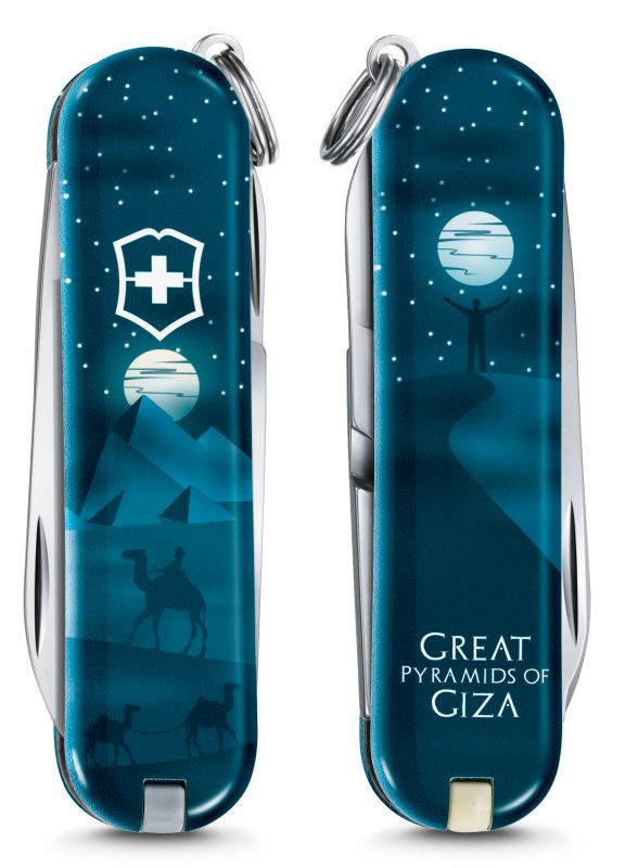 

Нож-брелок Victorinox Classic LE 2018, 58 мм, 7 функций, "Great Pyramids" 0.6223.L1805