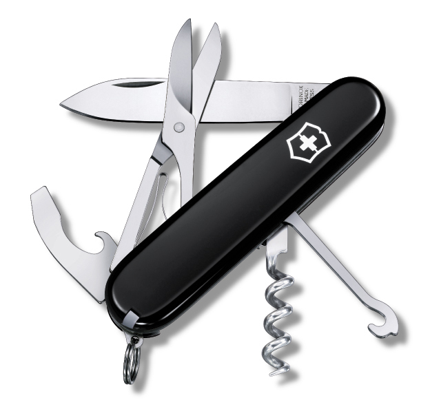 

Нож Victorinox Compact, 91 мм, 15 функций, черный 1.3405.3