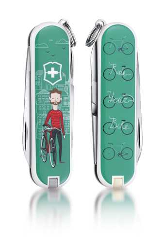 

Нож-брелок Victorinox Classic LE 2015, 58 мм, 7 функций, "Ride your Bike" 0.6223.L1508