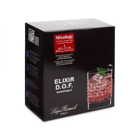 Набор из 4 стаканов для виски ELIXIR 380 мл LUIGI BORMIOLI Mixology арт. A12344G1002AA02