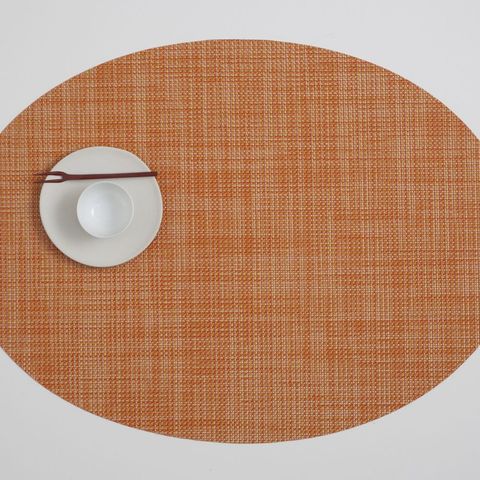 Салфетка подстановочная, жаккардовое плетение, винил, (36х48) Clementine (100132-004) CHILEWICH Mini Basketweave арт. 0025-MNBK-CLEM