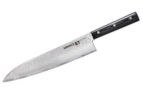 Нож кухонный Шеф 240мм Samura 67 Damascus SD67-0087M
