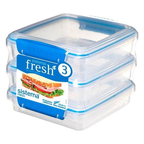 Набор контейнеров для сэндвичей (3 шт.) 450 мл Sistema FRESH Packs 921643