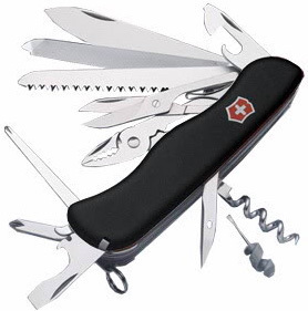 

Нож Victorinox WorkChamp, 111 мм, 21 функция, черный 0.9064.3